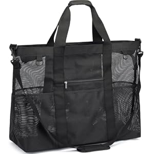 Fammart Mesh Beach Bag, Large Beach...