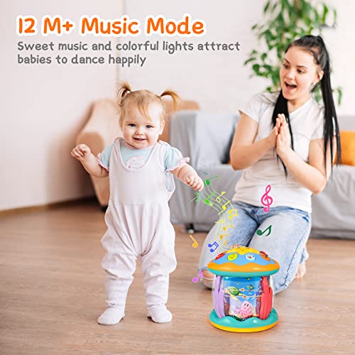 Erxung Baby Toys 6 To12 Months- Musical Learning Infant Toys Ocean Rotating Star Light Projector- Sensory Toys For Toddlers- Crawling Toys For Baby 6+ Month Years Old Gift #TOP6