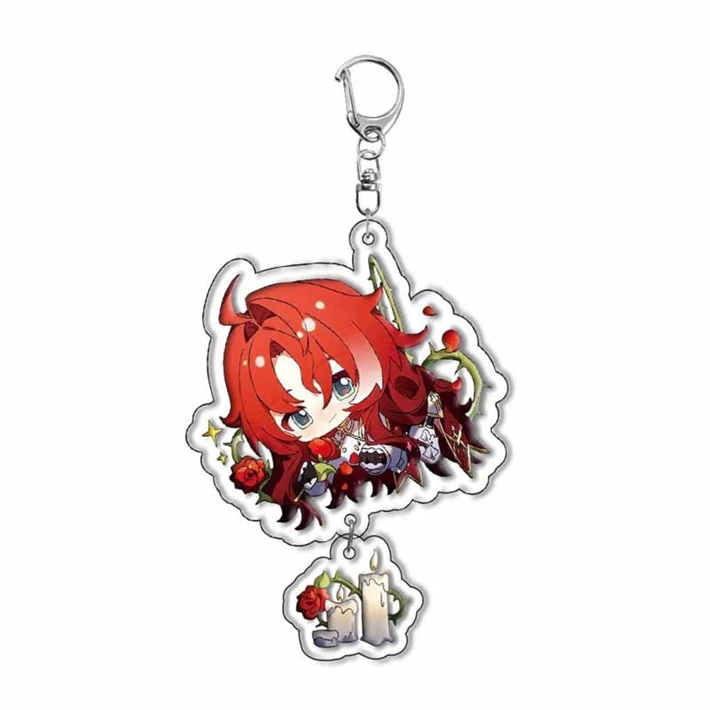 GenericCute Honkai Star Rail Cosplay Acrylic Keychain Accessories Pendant Key Ring Game Fans Gift