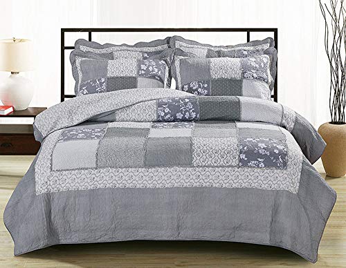Colcha Cama 150 Bouti Edredon Colchas Algodon Acolchado Patchwork Edredones Manta Y 2 Funda De Almohada,V-230x250cm