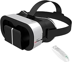 3D -VR -Brille für Telefon - High Definition Virtual Reality Headset mit einstellbarem Objektiv, Immersive Smart VR -Viewer -Spiele |, Reisen, Bildung, Panoramaerlebnis, Virtual -Reality -Brille