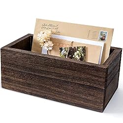 Dahey Rustic Wood Organizer for Countertop Bill Organizer Letter Holder