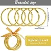 MJartoria Glitter Jelly Bangles Bracelets Set Glitter Filled Jelly Silicone Bracelets for Women (Gold) #4