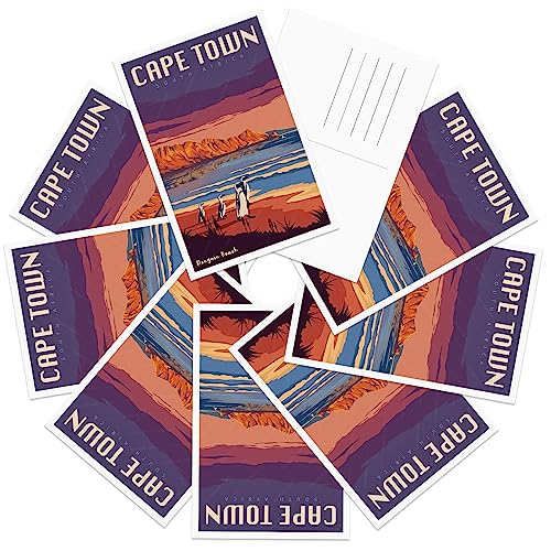 gaeaverse Cape Town South Africa Landscape Postcards Vintage Postcards 9pc/Set World Cities Greeting Cards for Business World Travel Landscape Postcard