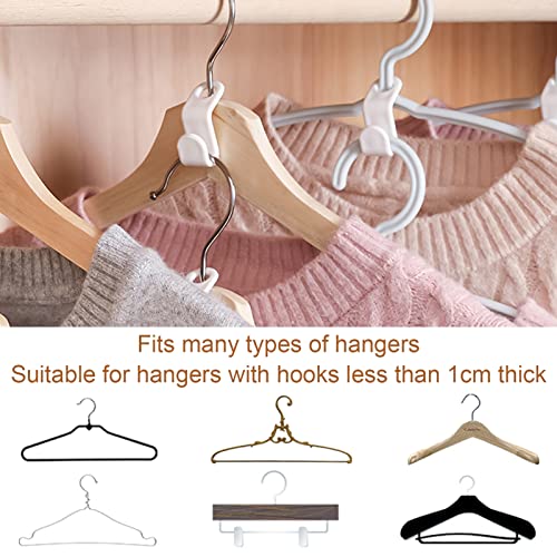 Huotflame 50 Stück Kleiderbügel Haken - Platzsparende Verbindungshaken Orange - Kleiderschrank Organizer