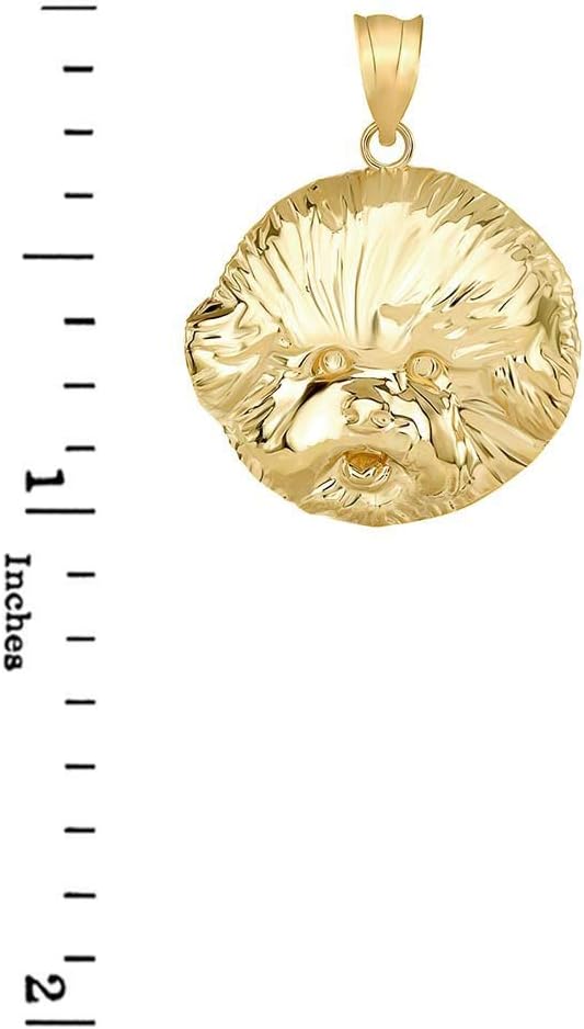 Dog Breed Jewelry 10k Gold Bichon Frise Dog Face Pet Pendant Necklace