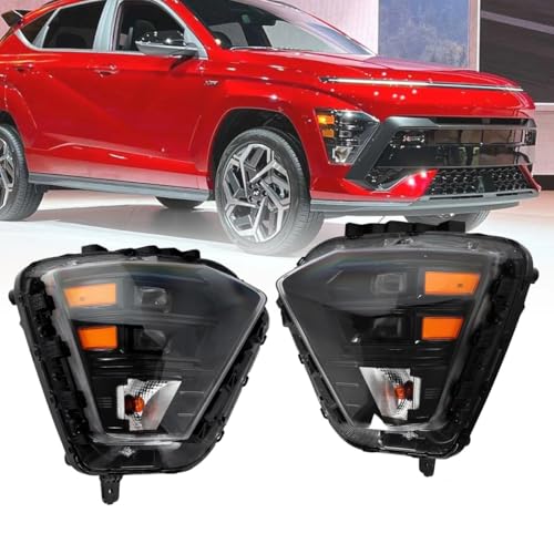 Aokcuqki For 2024-2025 Hyundai Kona LED Headlight Lamp Halogen Turn
