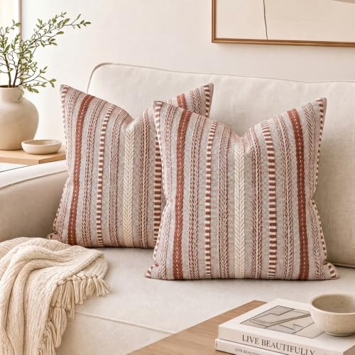Image of Artoid Mode Caramel Boho Vintage Autumn Cushion Covers 45x45 cm Set of 2