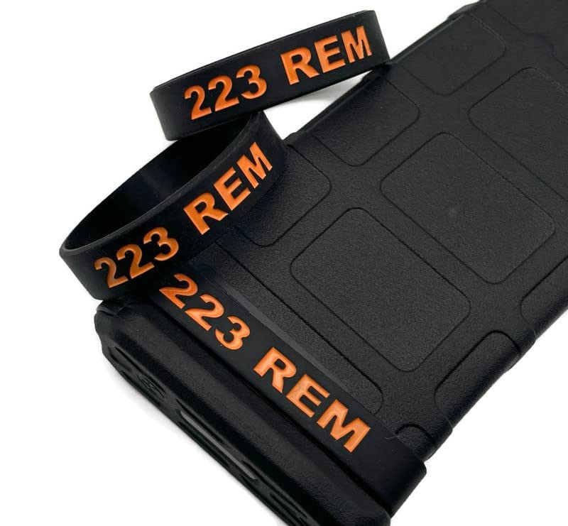 Metrix Defense 223 Remington 556 Magazine Mag ID Band Think and Durable (Pack of 3 BlackOrange)