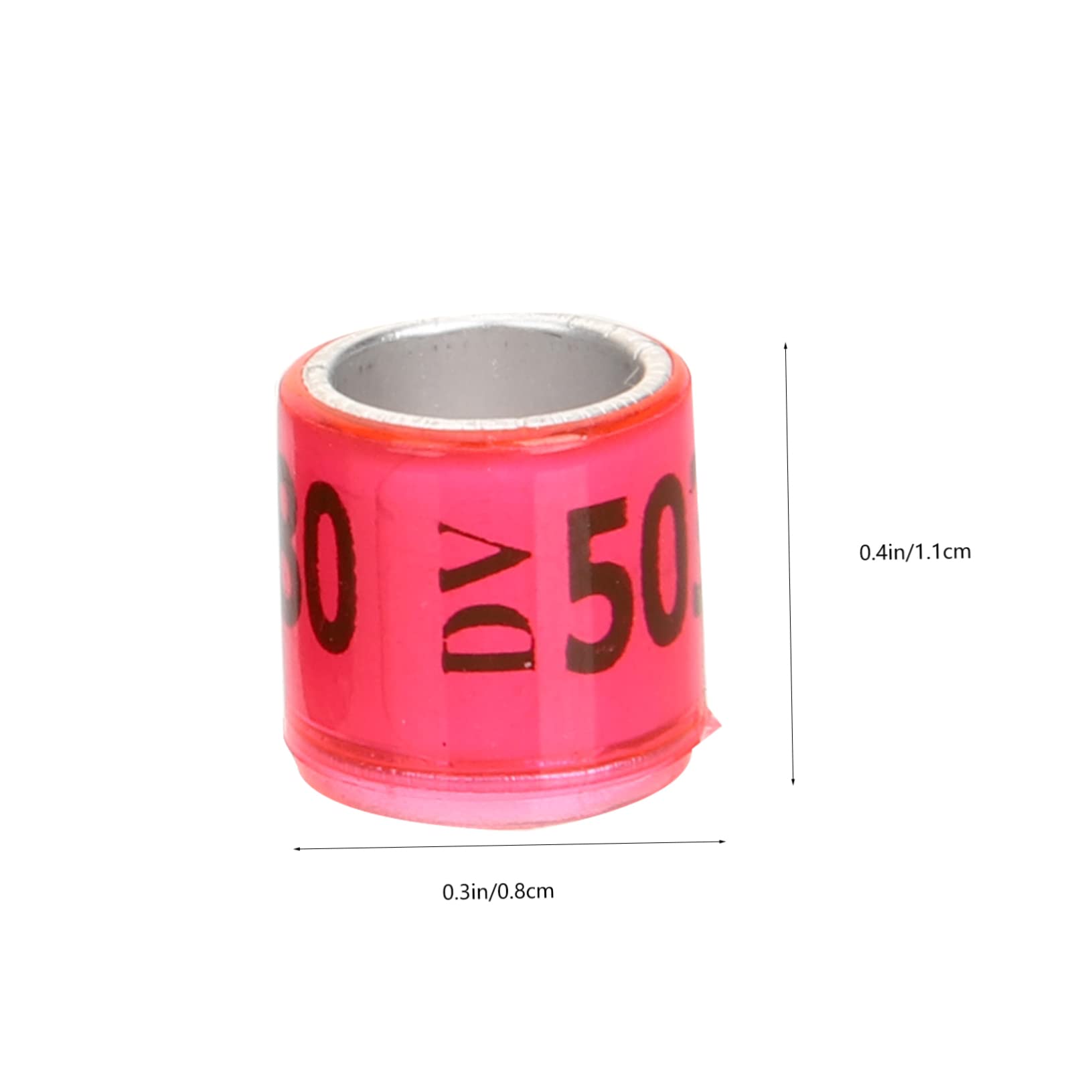 GRIRIW Aluminum Plastic Pigeon Leg Bands Easy Apply Racing Pigeon Anklet 100pcs Set Random Color