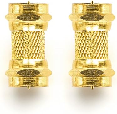 deleyCON adapter SAT złącze SAT złącze SAT kabel SAT złącze F - złącze F pozłacane - 2 sztuki