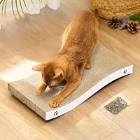Katzen Kratzbrett aus Pappe – Kratzbretter Katze mit Wellenform, langlebige Kratzmatte als Möbelschutz für Sofa & Ecke, umkehrbare Kratzpappe für Wohnungskatzen (1er-Pack)