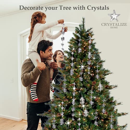 Christmas Decorations With Hanging Crystals, Christmas Decor, Crystal Decor And Wedding Decorations, Wedding Decor, Icicle Christmas Ornament, Crystal Ornament, 3 Pc Set, Icicle 5” #TOP2