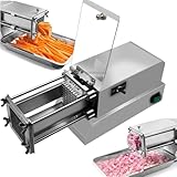 SWENEEN Cortador eléctrico de patatas fritas, cortador eléctrico de patatas de acero inoxidable de 8 mm, 10 mm, 12 mm, cortador de patatas profesional comercial y doméstico, uso para patatas