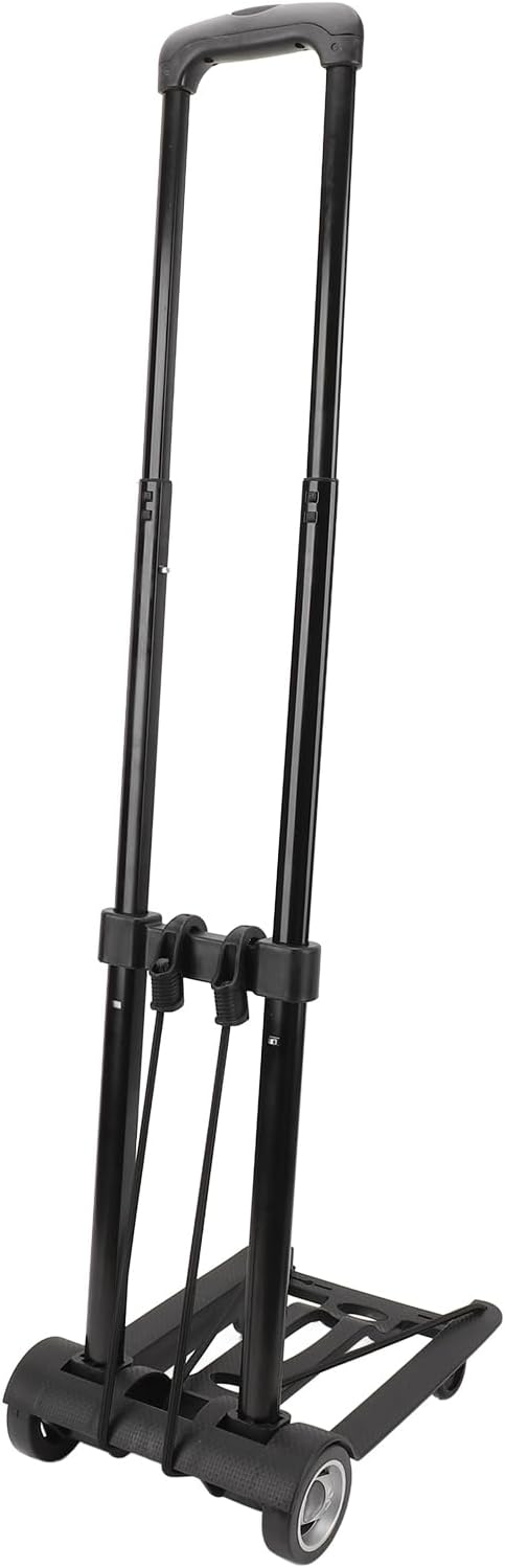 Folding Hand Truck Portable Large Capacity, Heavy Duty Luggage Cart with 4 Secure Wheels, Foldable and Sturdy Design - Lightweight Convenience, Multipurpose Use for Shopping and