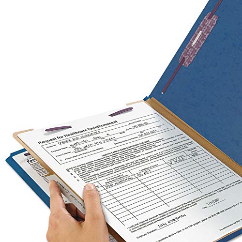 Smead 18732 Pressboard Classification Folders Legal Four-Section Dark Blue 10/Box #TOP3