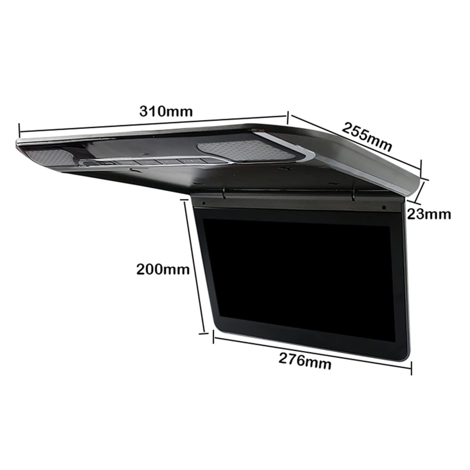 Telewizor w Zagłówku Monitor samochodowy 1080P 11,6 cala telewizor sufitowy wyświetlacz do montażu na dachu przenośne samochodowe odtwarzacze wideo USB IR FM Mirroring(Black Mirror Monitor)
