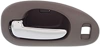 Vista 1 de Manija de puerta interior para Chrysler LHS 1999-2001 con bisel gris delantero del lado del conductor con palanca cromada Con orificio de bloqueo