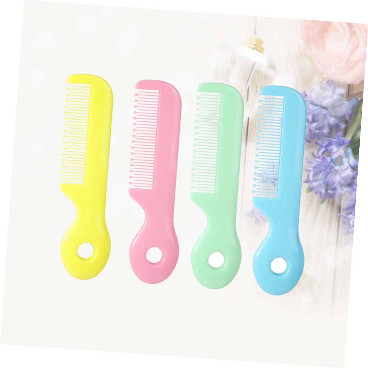 DOITOOL Sets Scalp Brush Round Teeth Gentle Hair Comb for Newborns Abs Material Comfortable Grip for Shower Pcs