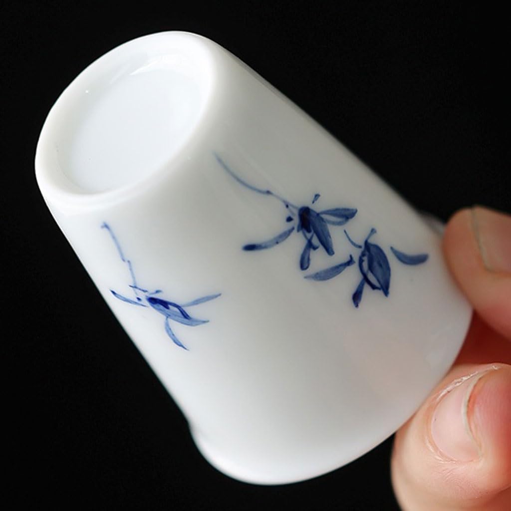 GSOUL Kungfu Tea cup Tea Cups Hand-painted Phalaenopsis Small Host Creative Personal Kung Fu Ceramic Sets Small Tea Cups