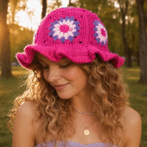 Image of Crochet Yarn Hot Pink Amigurumi Yarn 560 Yards, 2 Pack Acrylic of 150g /5.3oz, 3 Light Worsted for Crocheting & Knitting