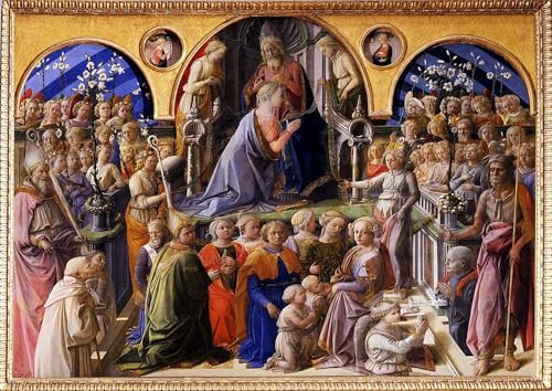 Affiche le Couronnement de la Vierge de Fra Filippo Lippi pour Déco de Chambre Toile 60x90