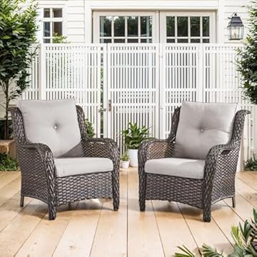 high back wicker patio chair