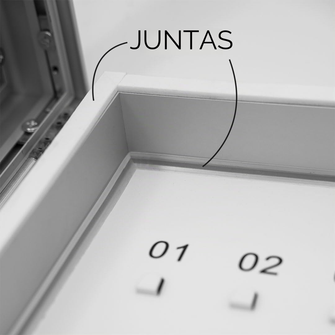Danieli Store - Armario para Llaves con 90 Ganchos Numerados. Caja para Llaves con Puerta de Acrílico Transparente y Fondo de Acero Lacado
