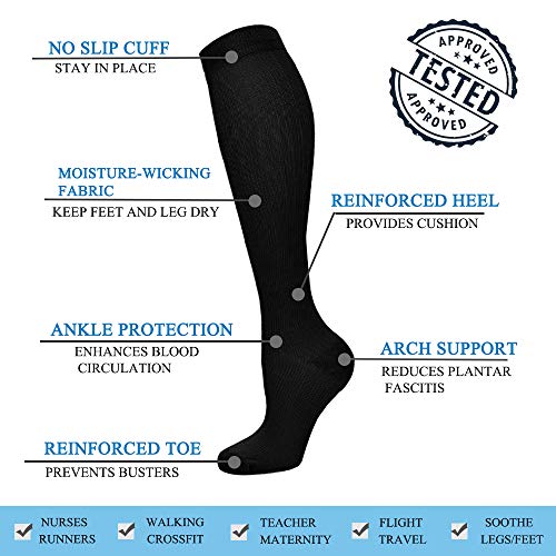 Iseasoo Copper Compression Socks For Men & Women Circulation-Best For Running Hiking Cycling 15-20 Mmhg(L/Xl) #TOP3