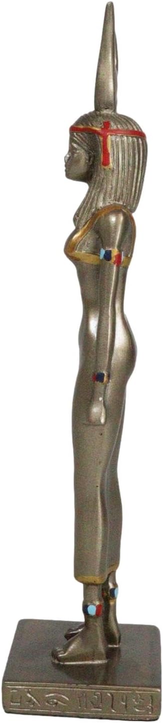 Ebros Gift Ancient Egyptian Queen Goddess Isis Ra Decorative Figurine 9" Tall in Faux Bronze Classical Religion of Egypt Deity Patron of Magic and Healing