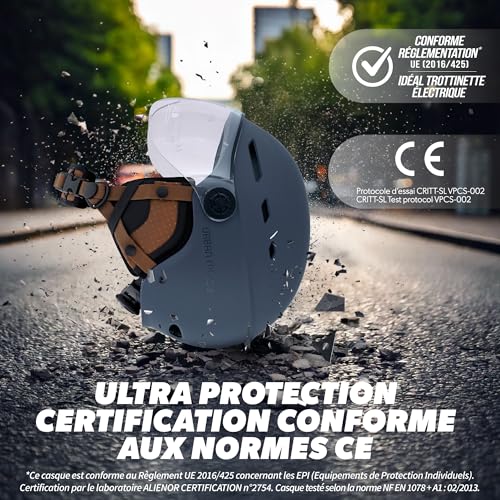 Casque trottinette électrique et vélo T'nB visière transparente réglable mixte