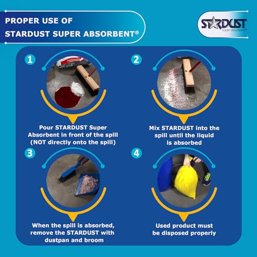 Image of STARDUST Super Absorbent 1.5 Cu.Ft. Bag - Stardust Powder, Floor Dry Absorbent, Absorbent Powder, Bags for Spill Cleanup, Oil Dry Absorbent, Spill Absorber Cleaning Solution