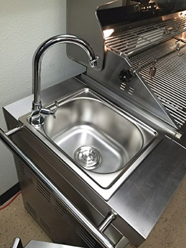 Mcp Island Grills 3 In 1 Island 8 Zone Bbq Outdoor Electric Grill Kitchen, Propane Or Natural Gas, With Sink, Side Burner, Led Lights On Knobs, And Free Protective Canvas Cover #TOP4