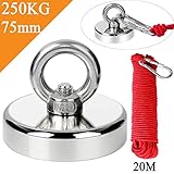 【TOP QUALITÄT】- Nickel-Kupfer-Nickel Dreifach Beschichtung und hochwertige Herstellung. Rostet nicht und die Oberfläche aus beschichtetem Stahl schützt den Magnet vor Beschädigung und Brüchen. Garantierte Qualität dank strikter ISO9001:2008 Qualitätskontrolle.