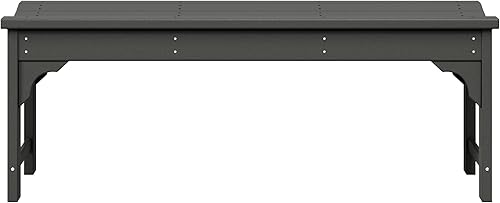 Vista 25 de WestinTrends Malibu - Banco para exteriores, resistente a todo tipo de clima, de madera de polietileno, sin espalda, para patio, jardín, asiento