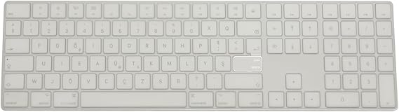 McStorey Apple Magic Keyboard 2 A1843 Numerik Türkçe Q Klavye Koruyucu – US ANSI Enter Uyumu Ile Türkçe Yapma Kaplama Ultra İnce Silikon Keyboard Cover Toz ve Sıvı Koruma Şeffaf