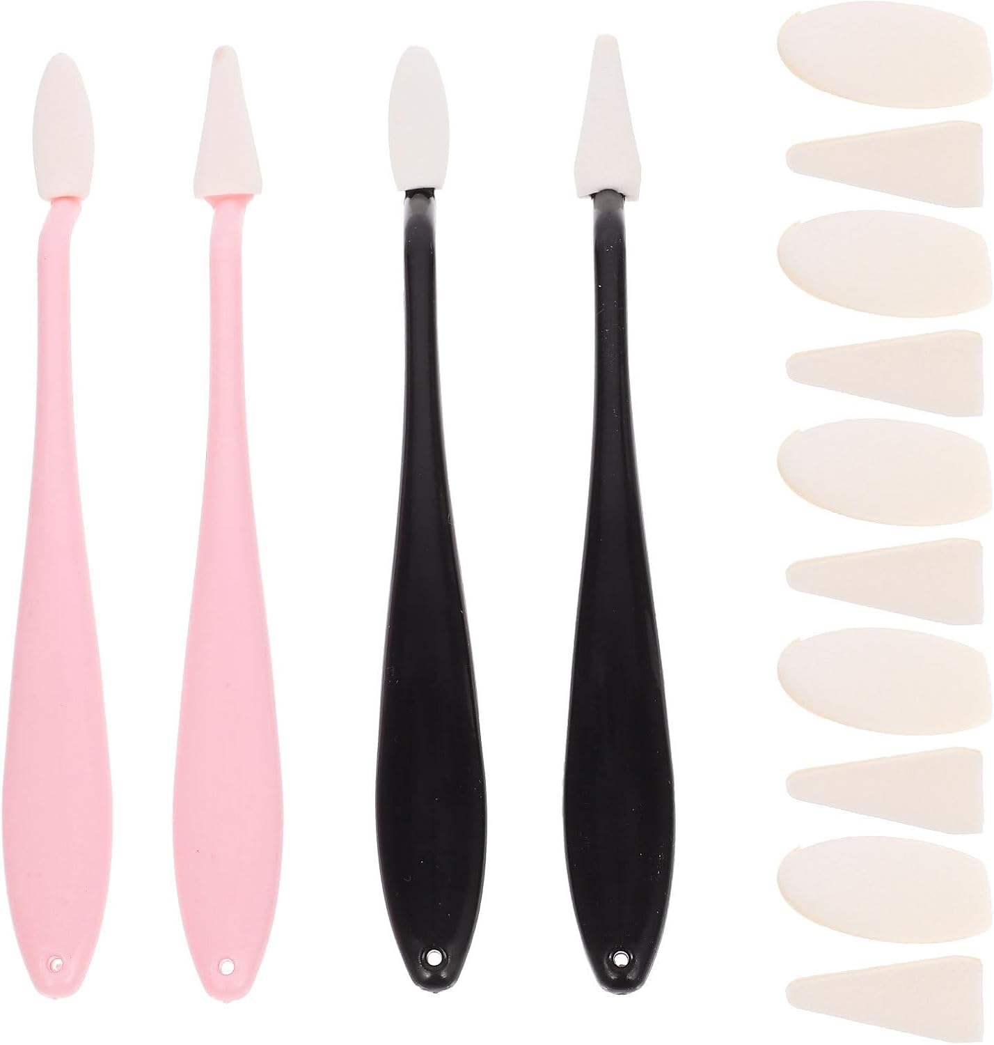 Cabilock Sketch Drawing Tools Blending Stumps Set, Black and Macaron Pink Paper Blending Stumps 40 Replacement Tips, Artist Sketch Blenders for Detail Highlighting and Smudging, Student Art