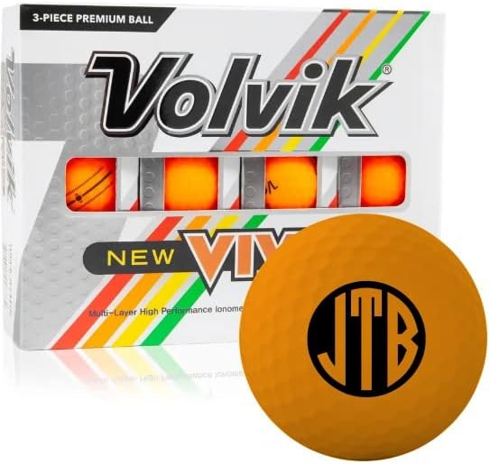 Volvik 2022 Vivid Matte Orange Monogram Golf Balls