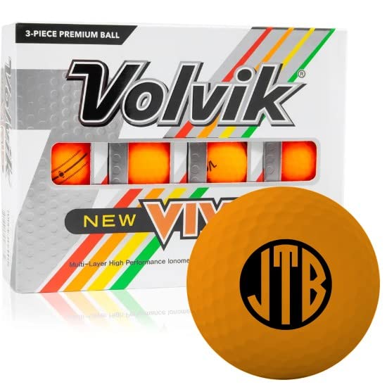 Volvik 2022 Vivid Matte Orange Monogram Golf Balls