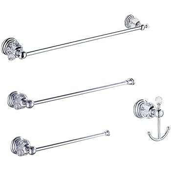 Aiboduo Badezimmerzubehor Set Zur Wandmontage Fur Badezimmer Toilettenpapierhalter Handtuchhalter Handtuchringe Kleiderhaken 4 Stuck Amazon De Baumarkt