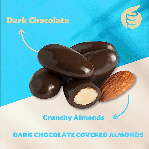 No Sugar Added Dark Chocolate Covered Almonds Candy, 2-Pound Bag