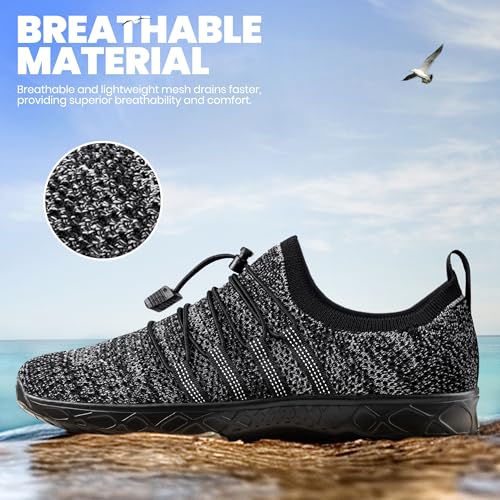 Image of SEEKWAY Mens Womens Water Shoes Quick Dry Aqua Shoes Barefoot for Beach Surf Hiking Pool Water Sports