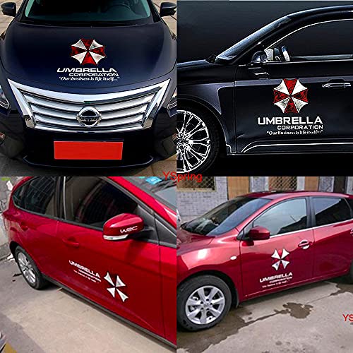 Hinscr Resi Dent E Vil Car Front Cover Decal Umbrella Corporation Logo Sticker Auto Body Vinyl Sticker For Vehicles (Style K - White Fonts-1Pcs-19.7In) #TOP2