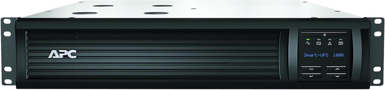 APC Smart-UPS, SMT1000RM2UC 2U Rack Back-UPS, 1000 VA Backup Battery Power Supply, 6 x NEMA 5-15R, SmartConnect Port, SmartSlot, AVR, LCD Screen Bundled with 16GB USB Storage