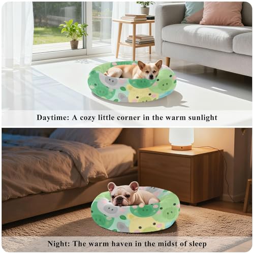 Lit chaud et doux en cochon pour chien et chat vert M - 5