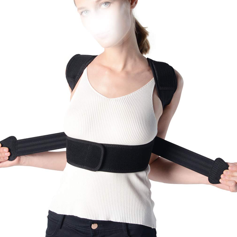 Bene Fascia Posturale Spalle, Tutore Schiena Traspirante Confortevole Regolabile Che Fornisce Sollievo dal Dolore Migliora Postura Dolore Unisex, S