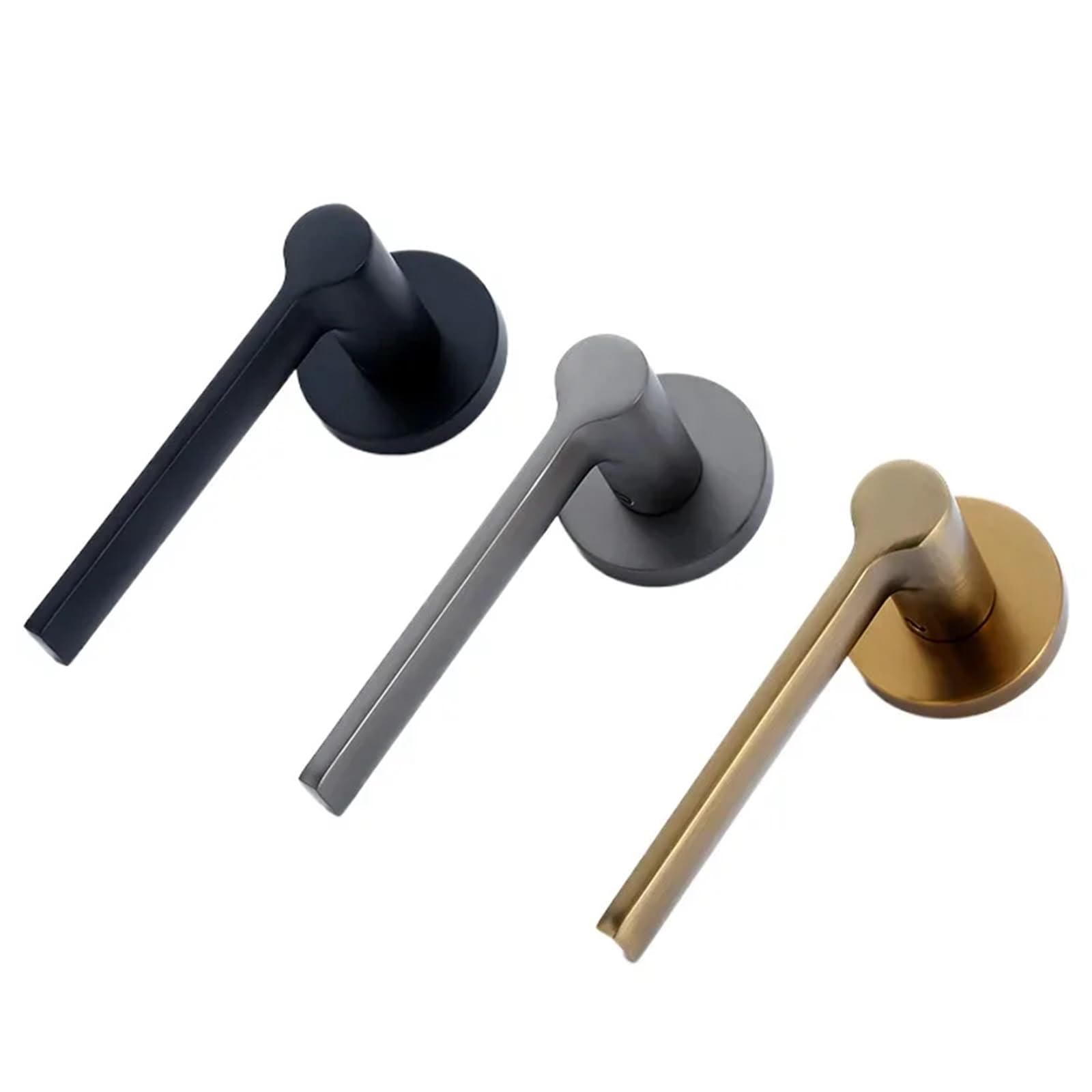 Bedroom Handle Lock Zinc Alloy Split 1Pcs(Grey)