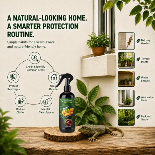 Image of Herbal Lizard Repellent Spray for Home | Odour Free, Eco-Friendly & Biodegradable Lizard Protection Spray | Easy to Use Household Repellent | 200 ML (PACK OF 1)