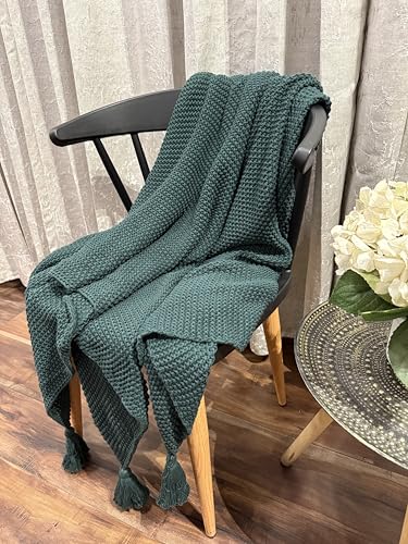 Image of Super Soft & Breathable Throw Blanket - Pine Green | Classy Throw Suitable for Home Couch, Sofa, Bed Decor & Bedroom | Skin-Friendly & Lightweight All Season Throw