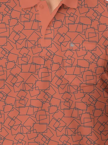 Image of BULLMER Beige Trendy Printed Half Sleeve Polo T-shirt for Mens